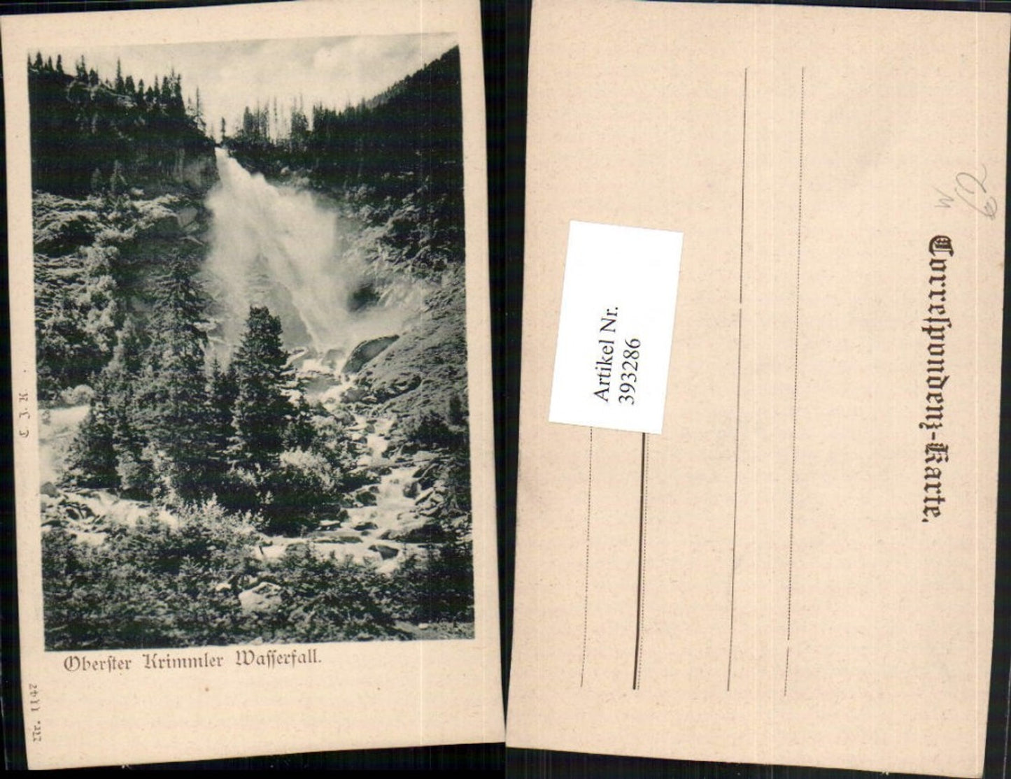 393286,Oberster Krimmler Wasserfall b. Krimml