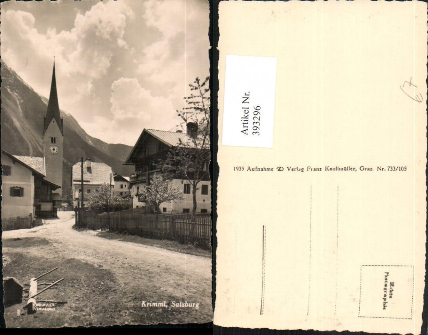393296,Krimml Straßenansicht Kirche