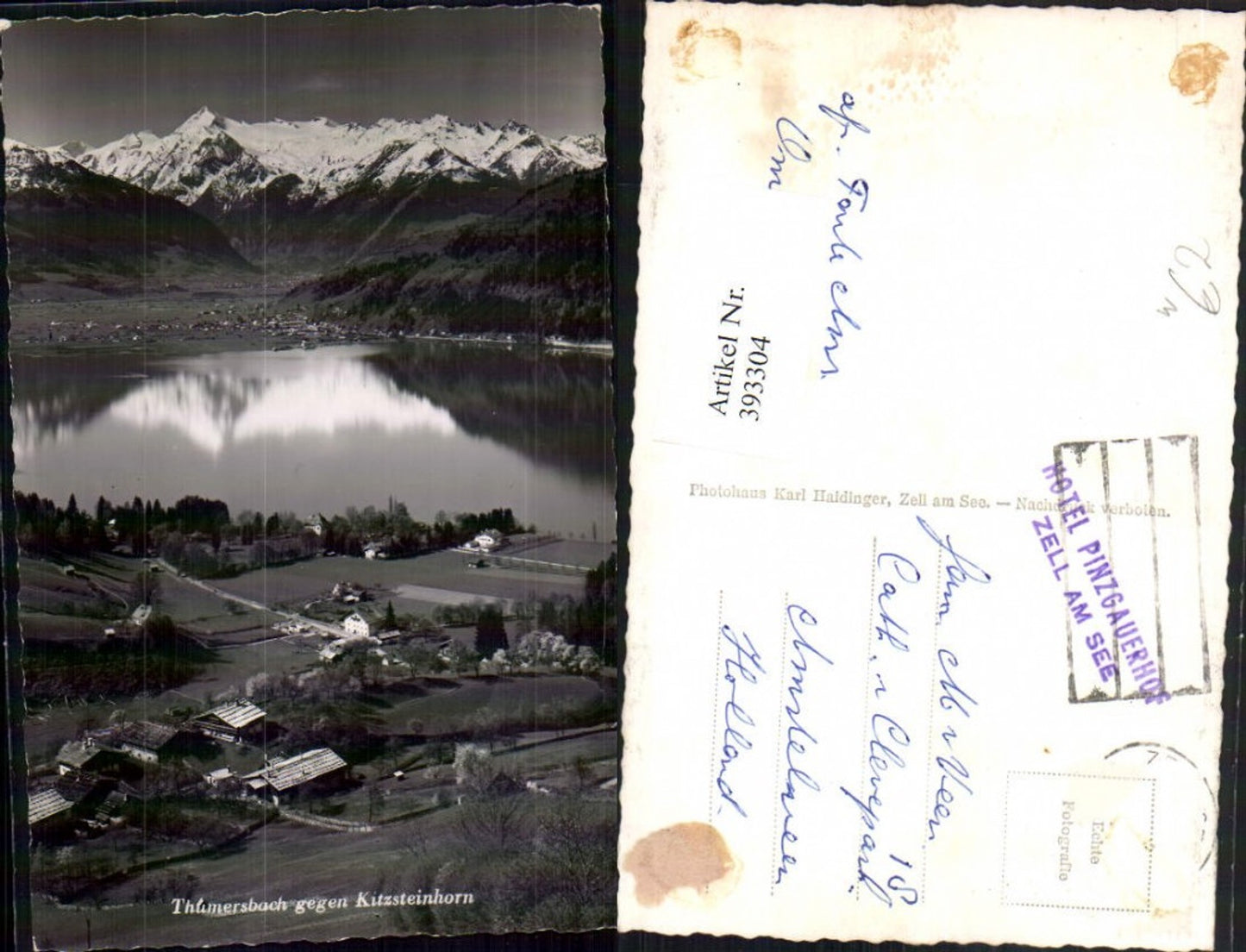 393304,Thumersbach b. Zell am See Totale geg. Kitzsteinhorn Bergkulisse