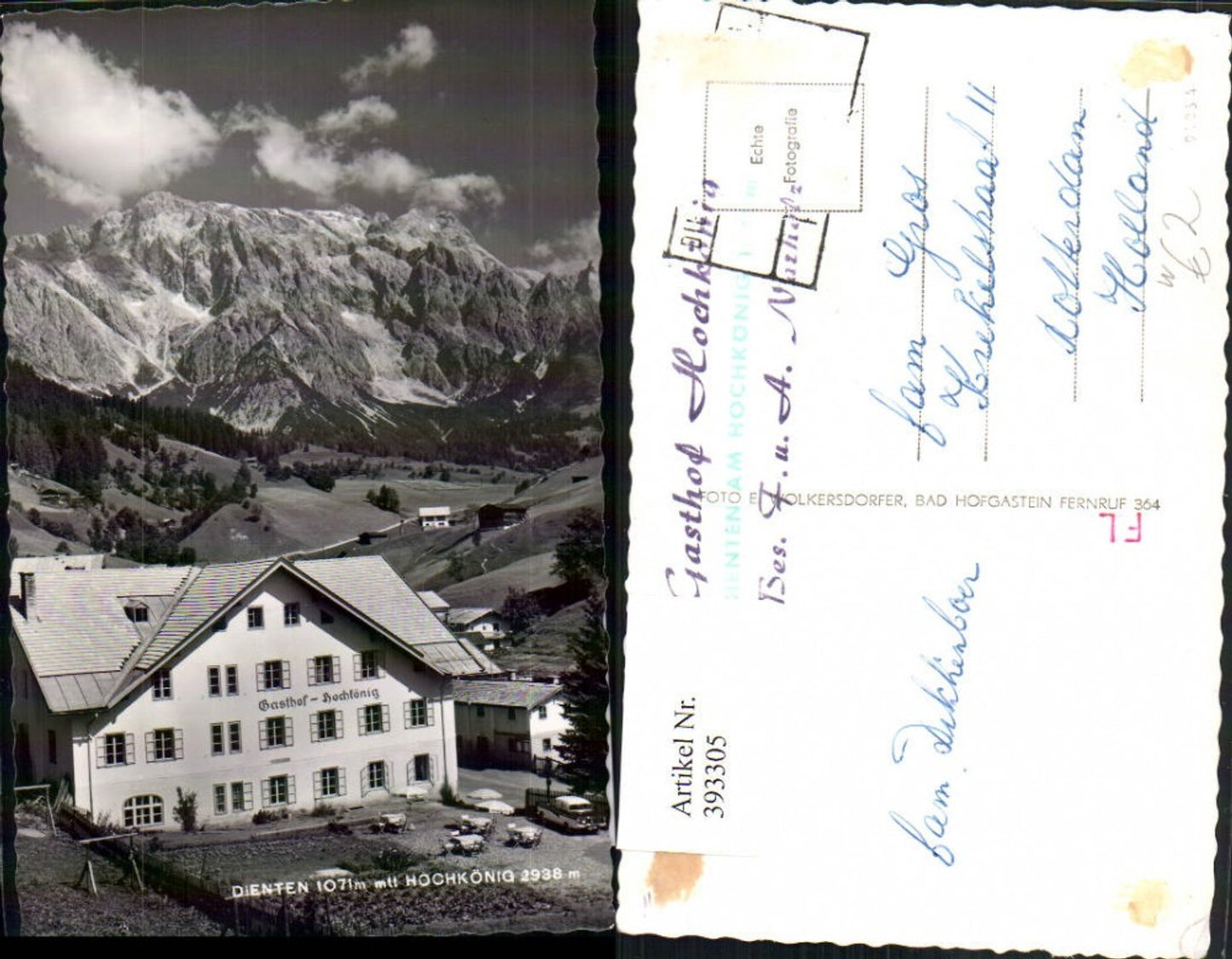 393305,Dienten Gasthof Hochkönig m. Hochkönig Bergkulisse