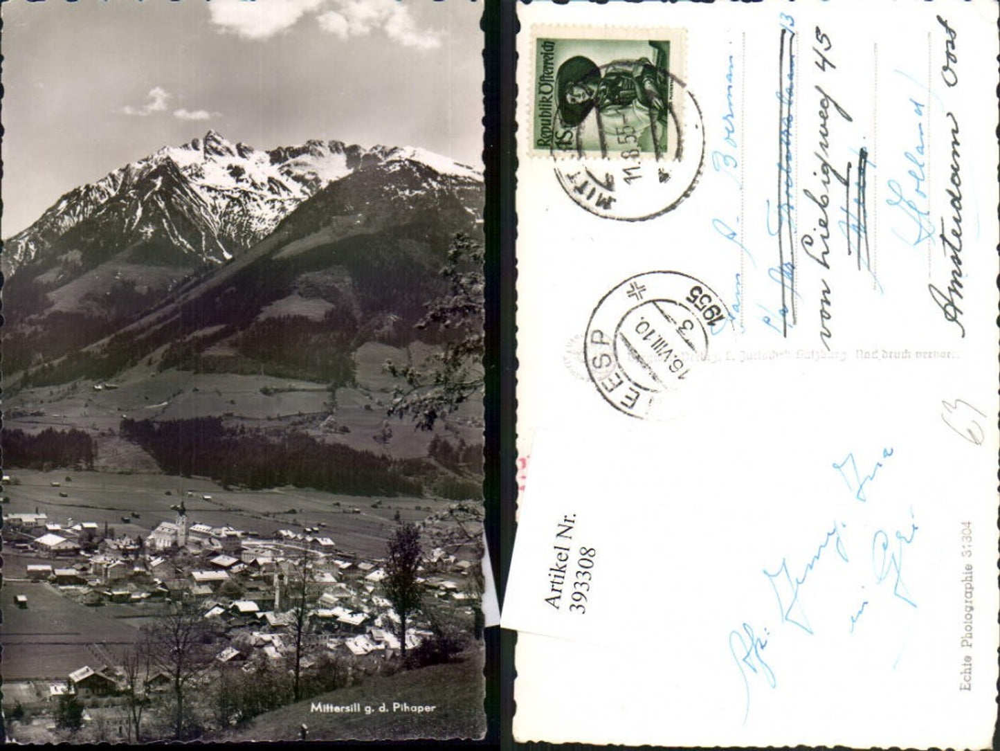 393308,Mittersill Totale geg. Pihaper Bergkulisse