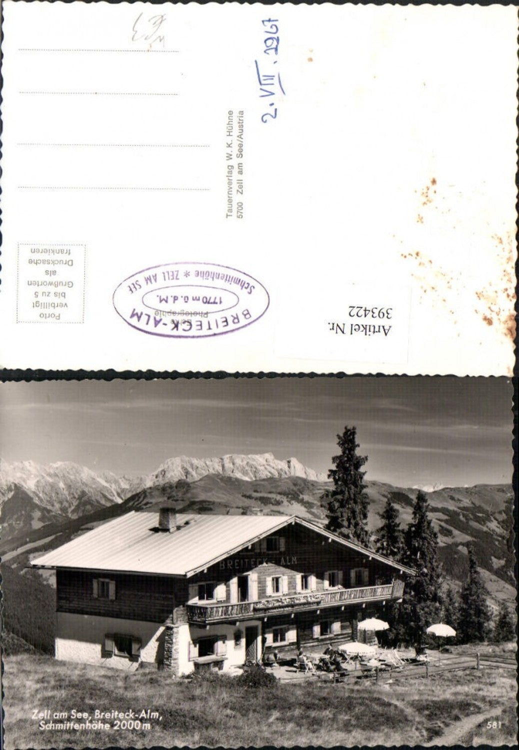 393422,Zell am See Breiteck-Alm Schmittenhöhe Bergkulisse