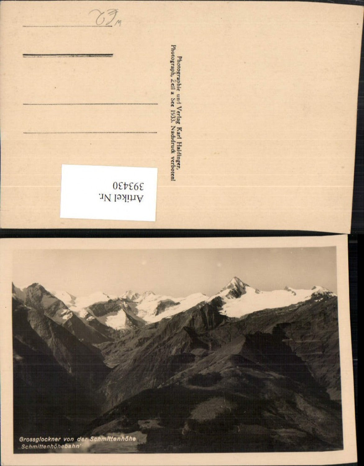 393430,Großglockner von d. Schmittenhöhe b. Zell am See Bergkulisse