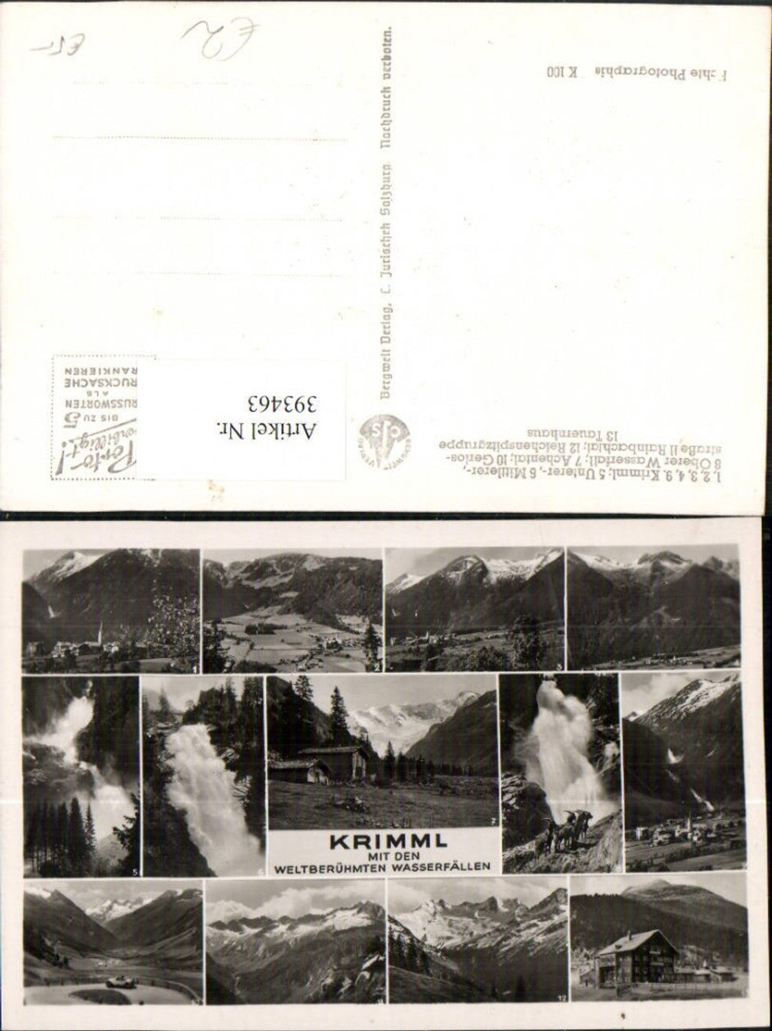 393463,Krimml Totale Wasserfälle Steinböcke Mehrbildkarte