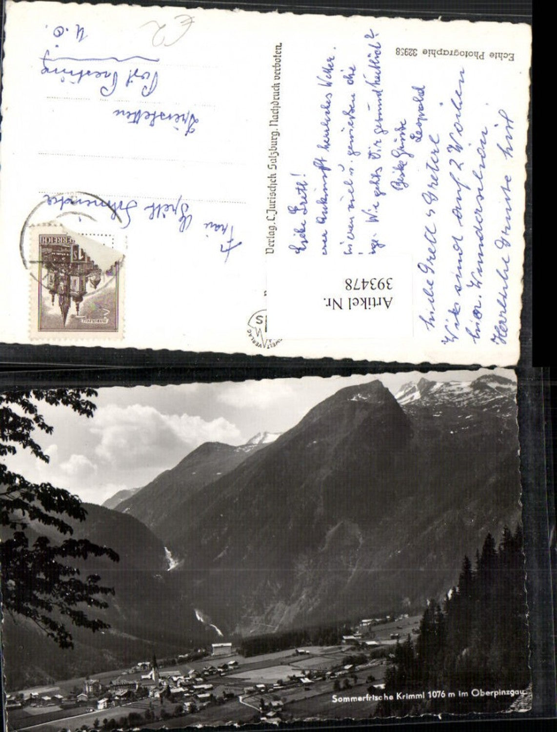 393478,Krimml im Oberpinzgau Totale Bergkulisse