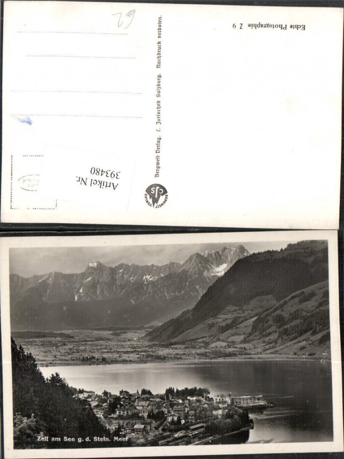 393480,Zell am See Totale geg. Steinernes Meer Bergkulisse