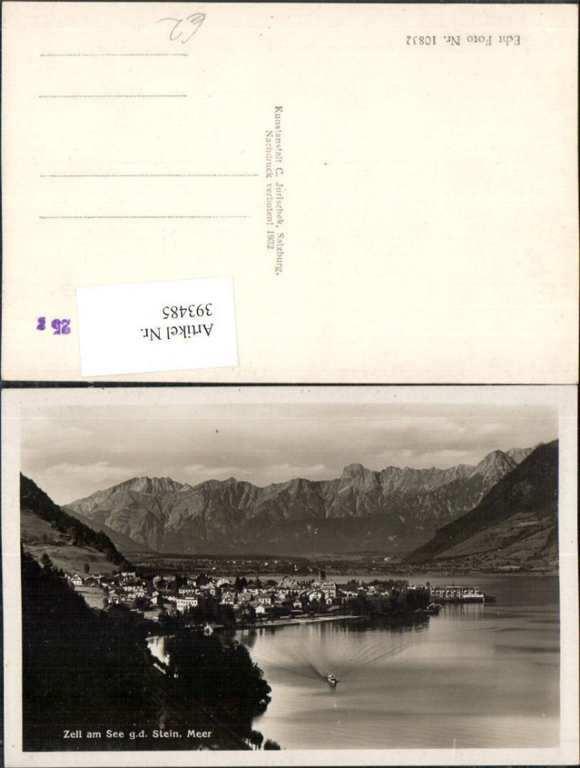 393485,Zell am See Totale geg. Steinernes Meer Bergkulisse