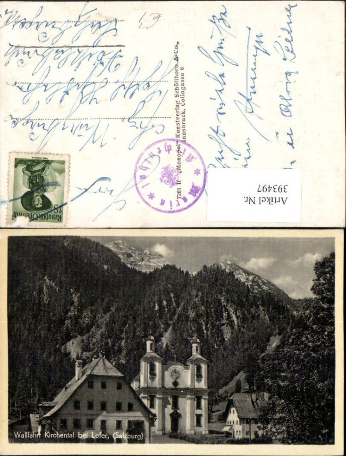 393497,Wallfahrtskirche Kirche Kirchental b. Lofer