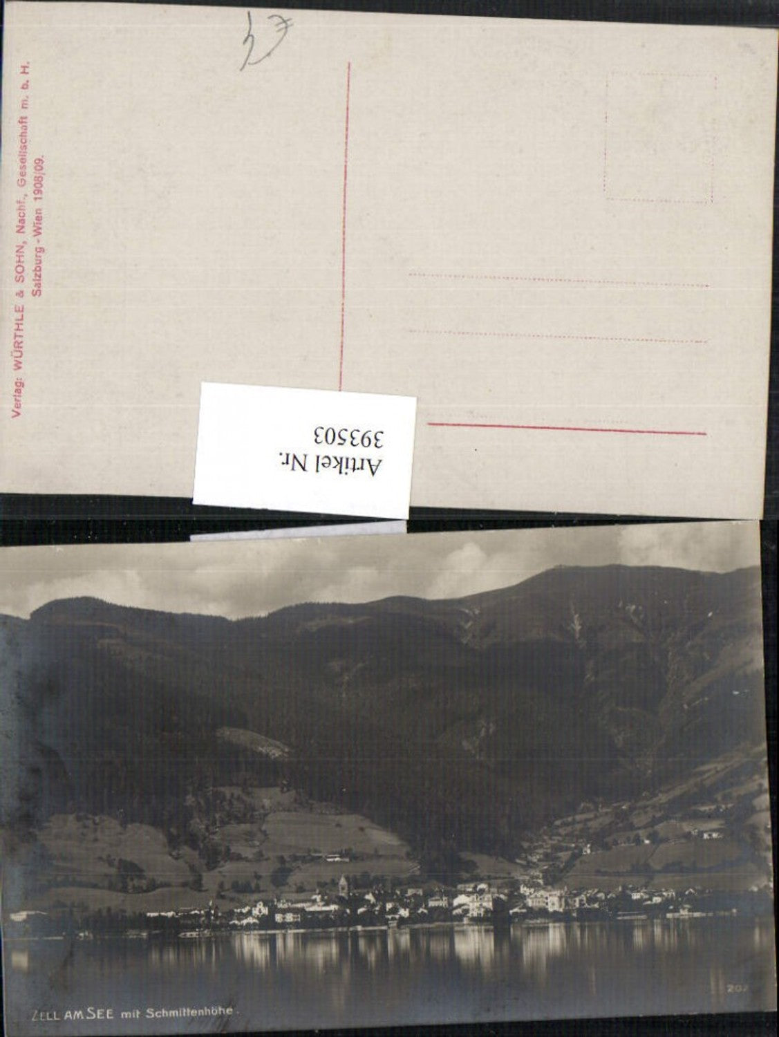 393503,Zell am See Totale m. Schmittenhöhe Bergkulisse