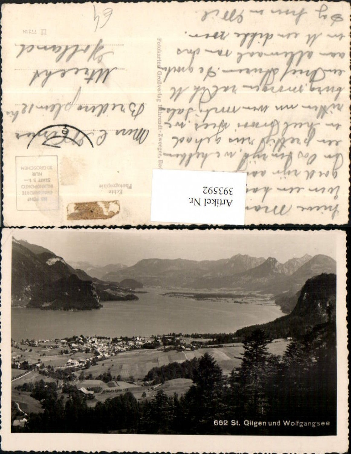 393592, St. Gilgen on Lake Wolfgangsee Total mountain scenery