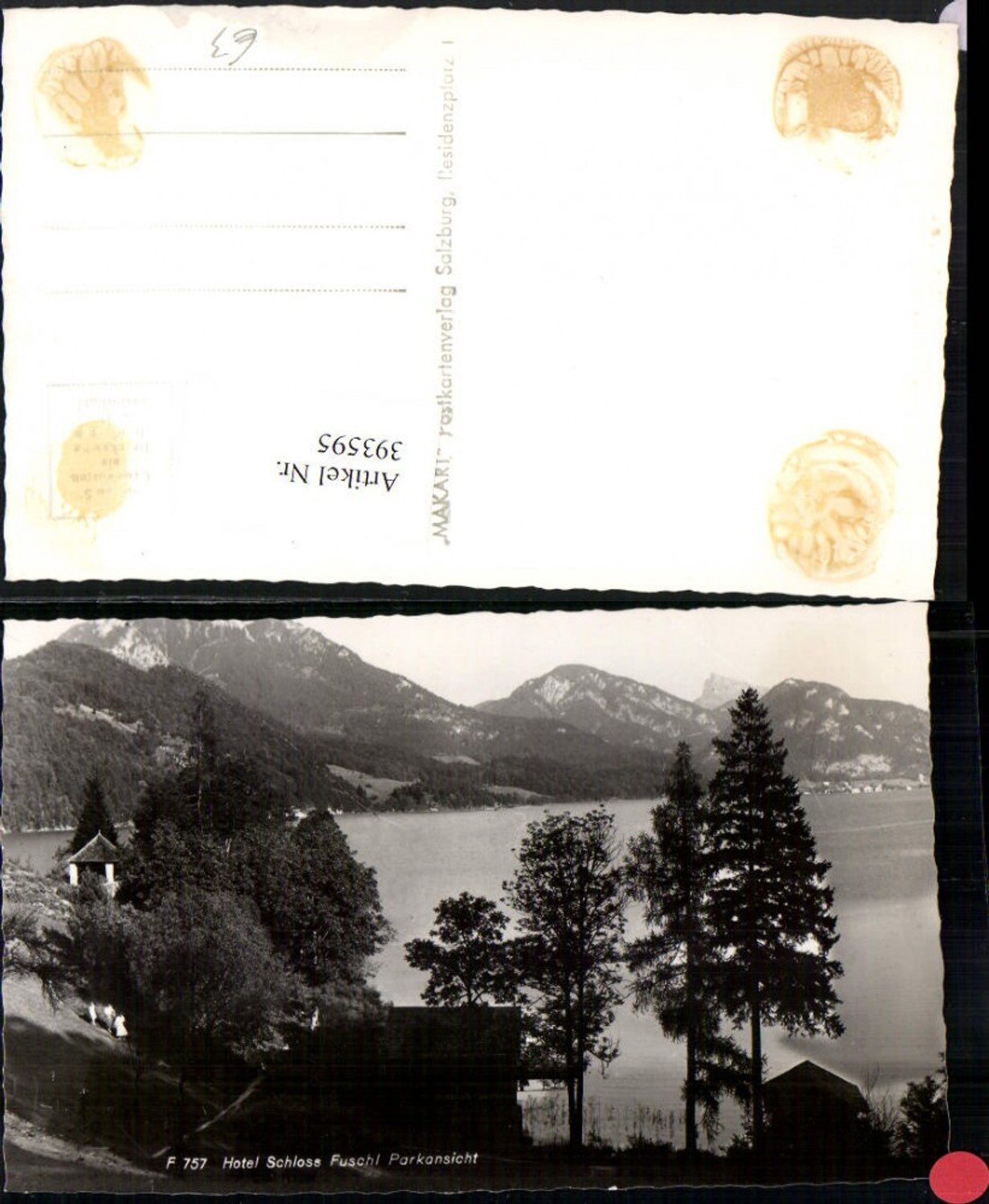 393595, Hotel Schloss Fuschl Park view mountain scenery