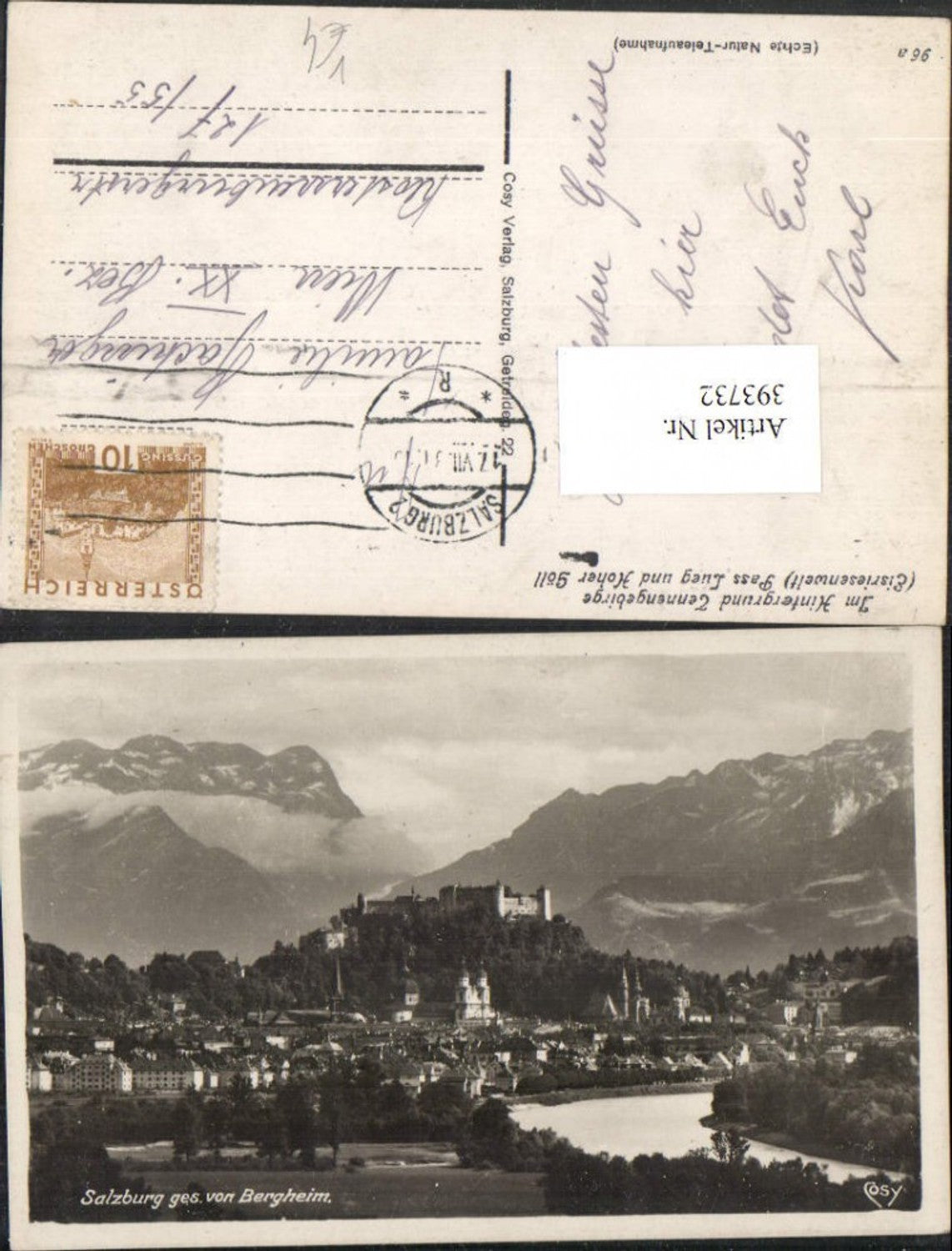 393732,Salzburg Totale m. Festung von Bergheim Bergkulisse pub Cosy