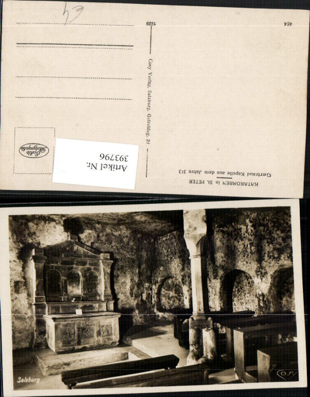 393796,Salzburg St. Peter Katakomben Gertraud Kapelle pub Cosy