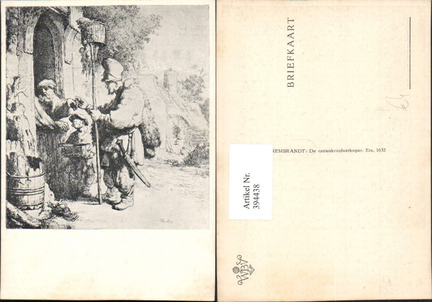 394438,Künstler AK Rembrandt De rattenkruidverkoper Mann m. Schwert