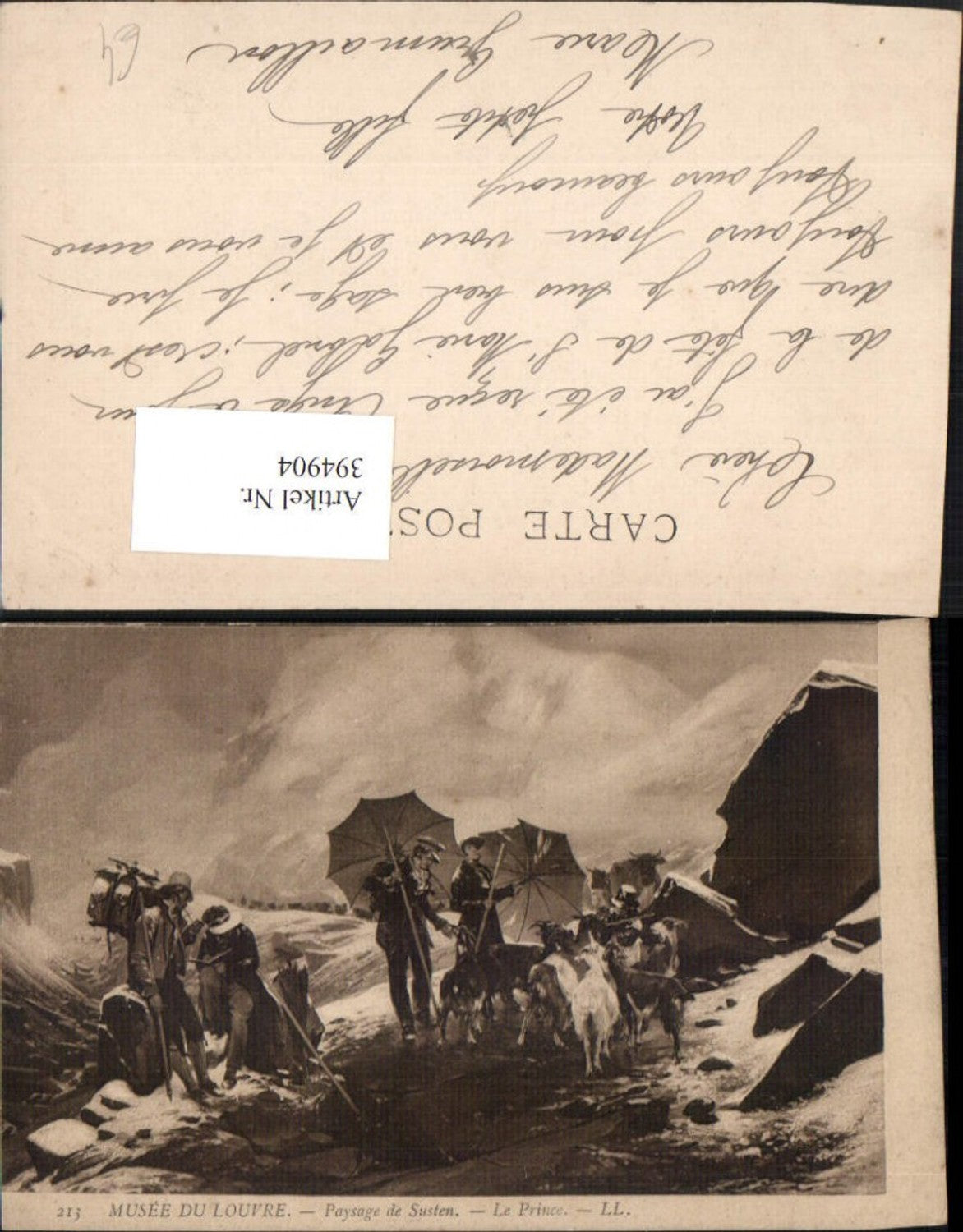 394904,Künstler AK Paysage de Susten Le Prince Ziegen Schirme