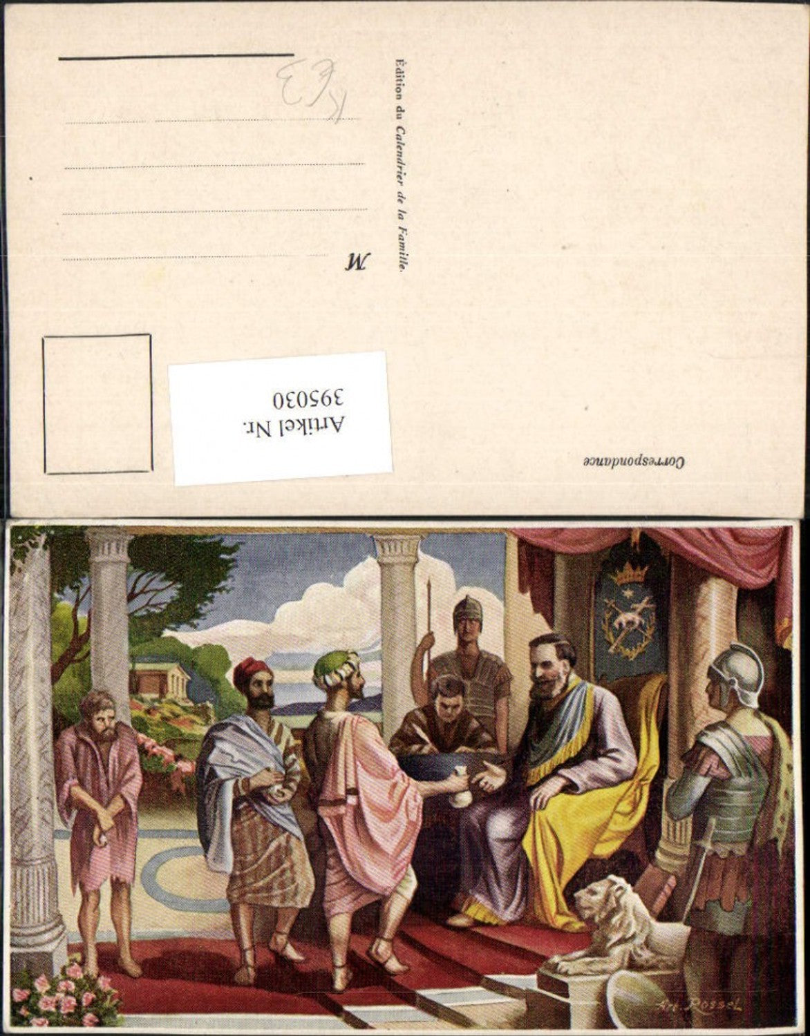395030,Künstler AK Art. Rossel König Thron Ritter Rüstung