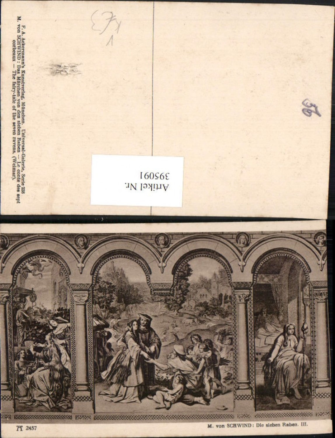 395091,Künstler AK M. v. Schwind Die sieben Raben pub A. Ackermann 2457