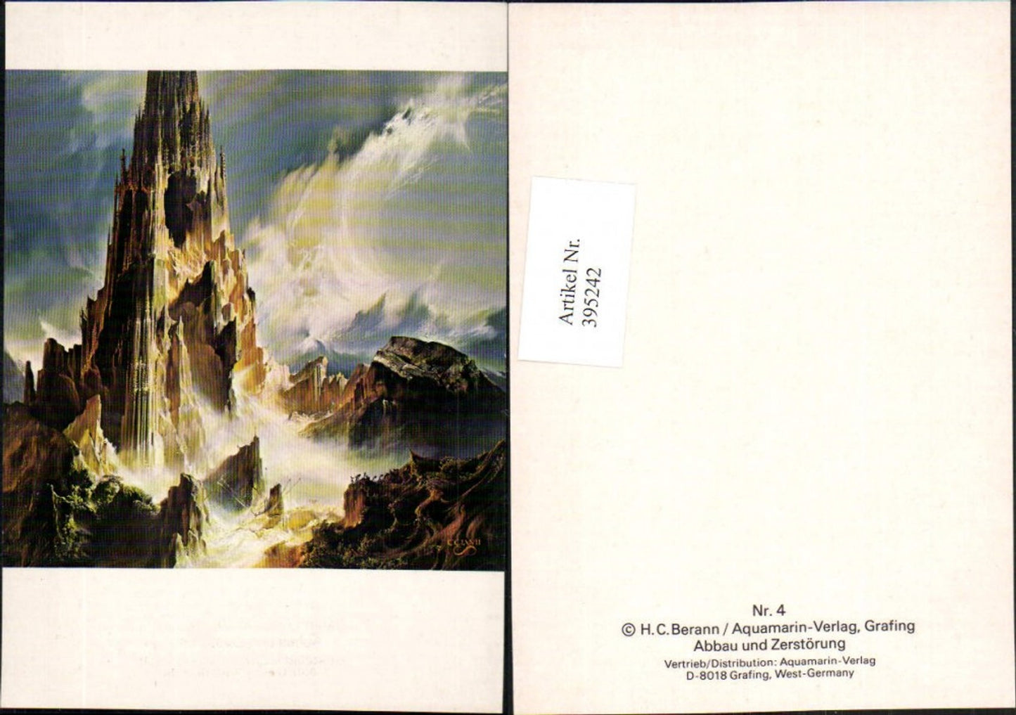 395242,Künstler AK Abbau und Zerstörung Bergkulisse pub Aquamarin-Verlag 4