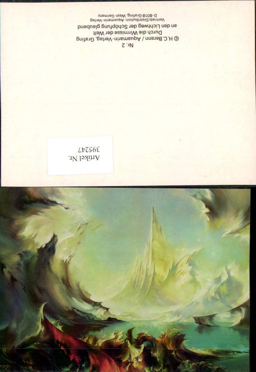 395247,Künstler AK Durch Wirrnisse der Welt an d. Lichtweg d. Schöpfung pub Aquamarin-Verlag 2