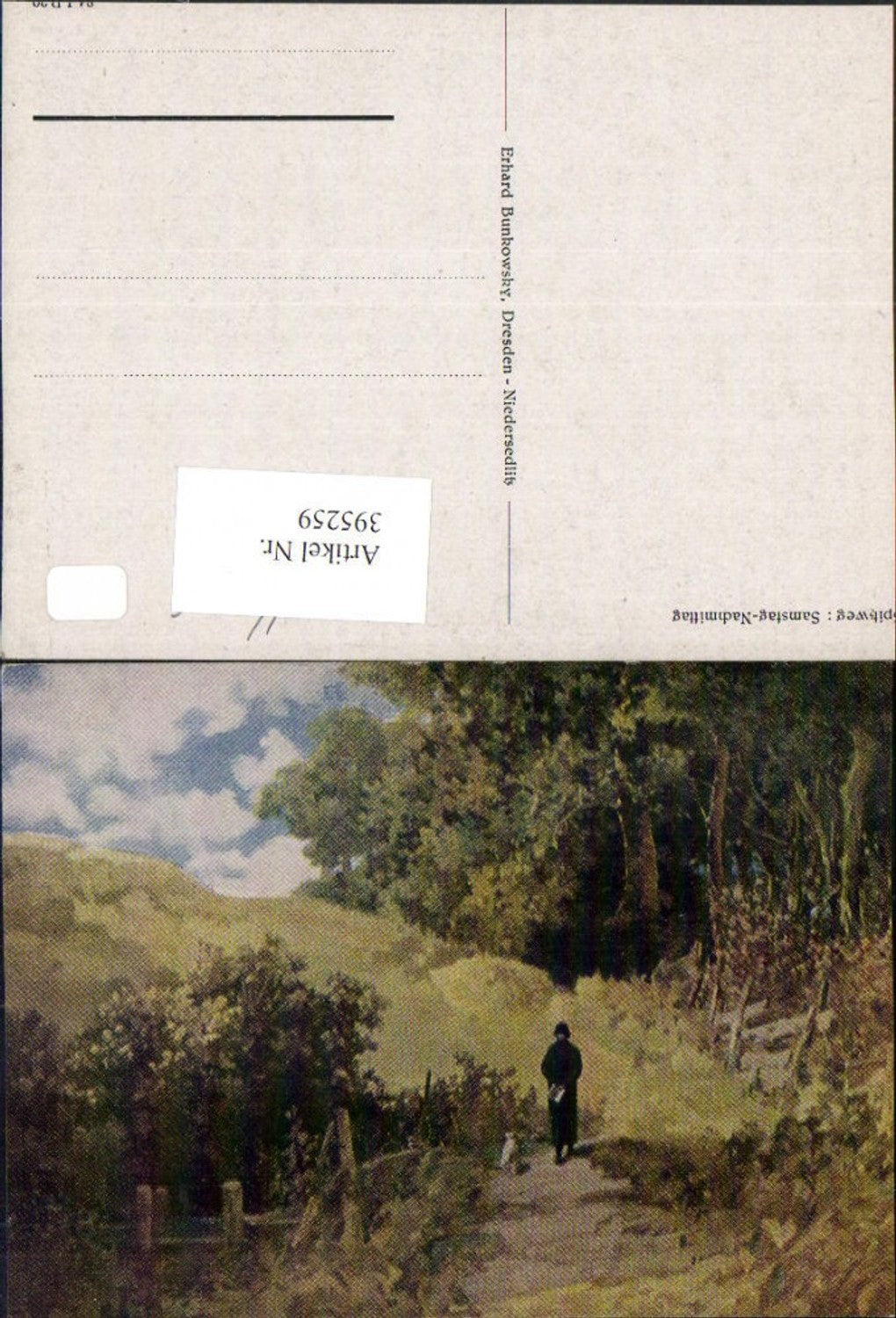395259,Künstler AK C. Spitzweg Samstag-Nachmittag Landschaft