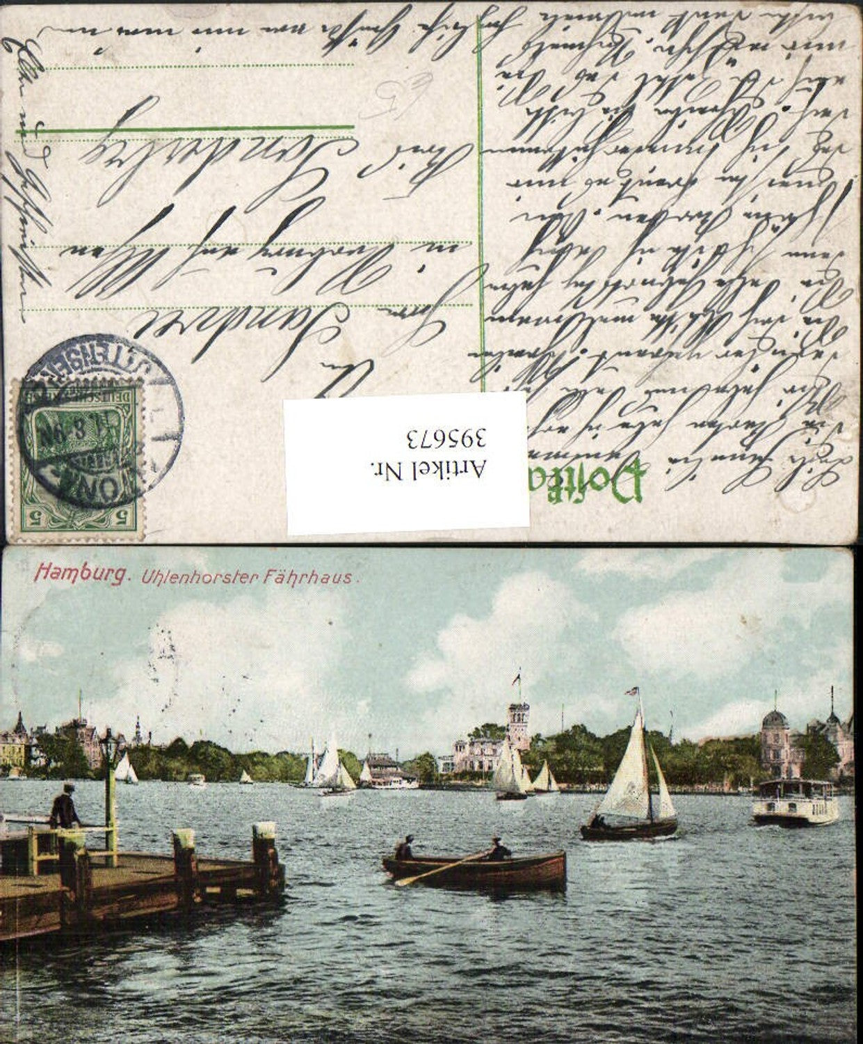395673,Hamburg Uhlenhorster Fährhaus Ruderboot Segelboot