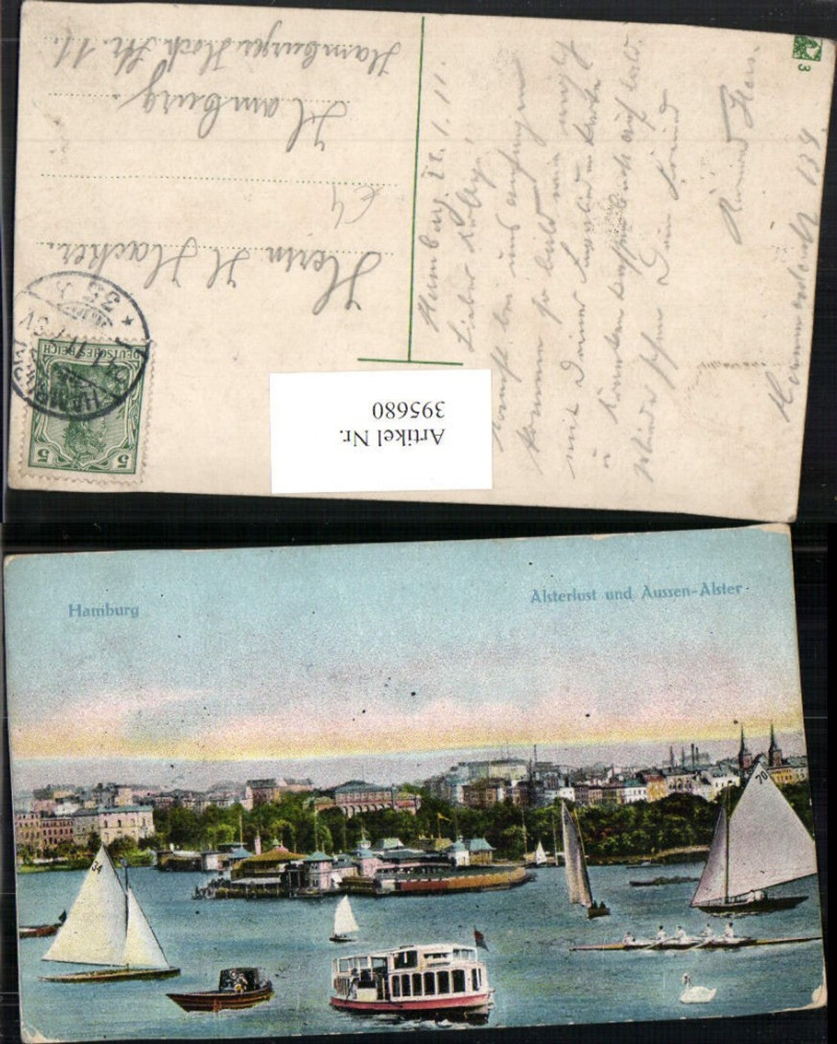 395680,Hamburg Alsterlust u. Aussen-Alster Boote Segelboote