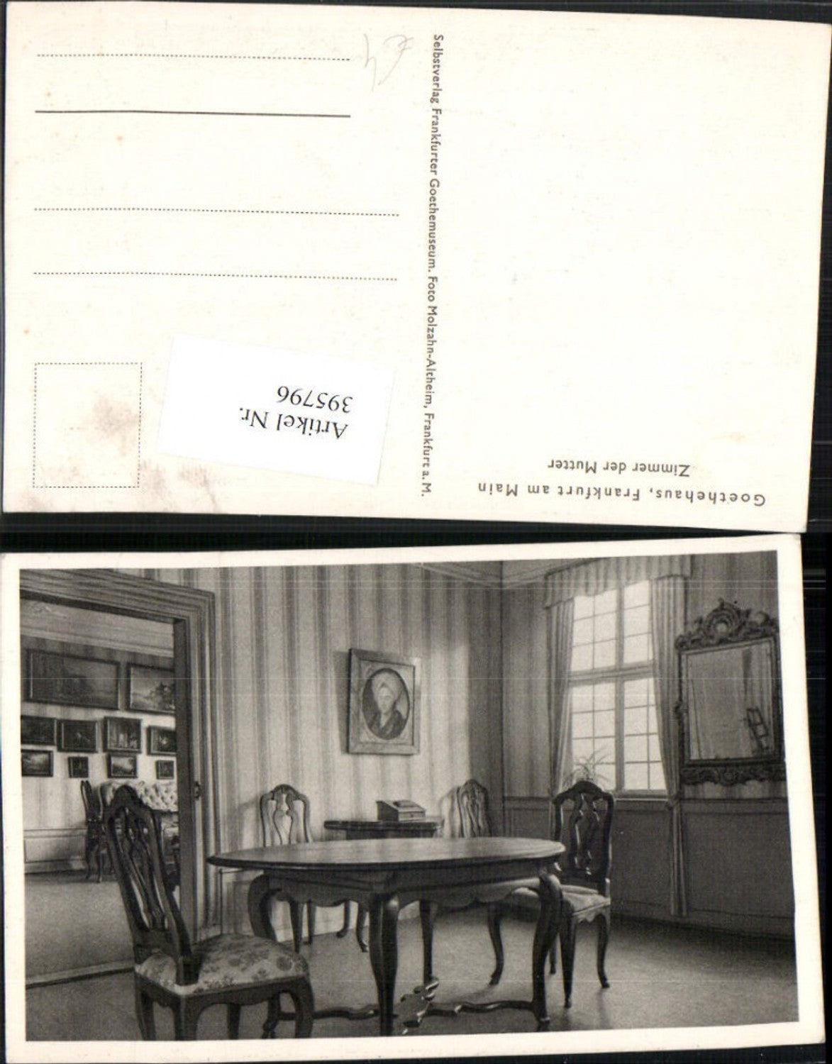 395796,Frankfurt am Main Goethehaus Zimmer der Mutter Innenansicht