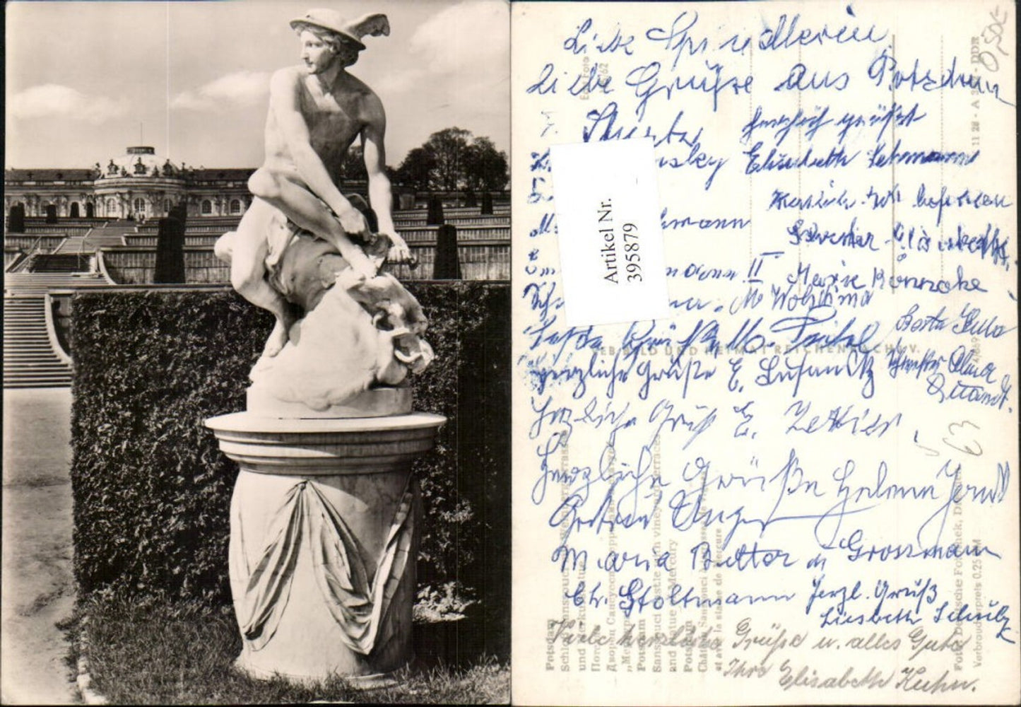 395879, Potsdam Sanssouci Palace Vineyard Terrace and Mercury Statue pub VEB
