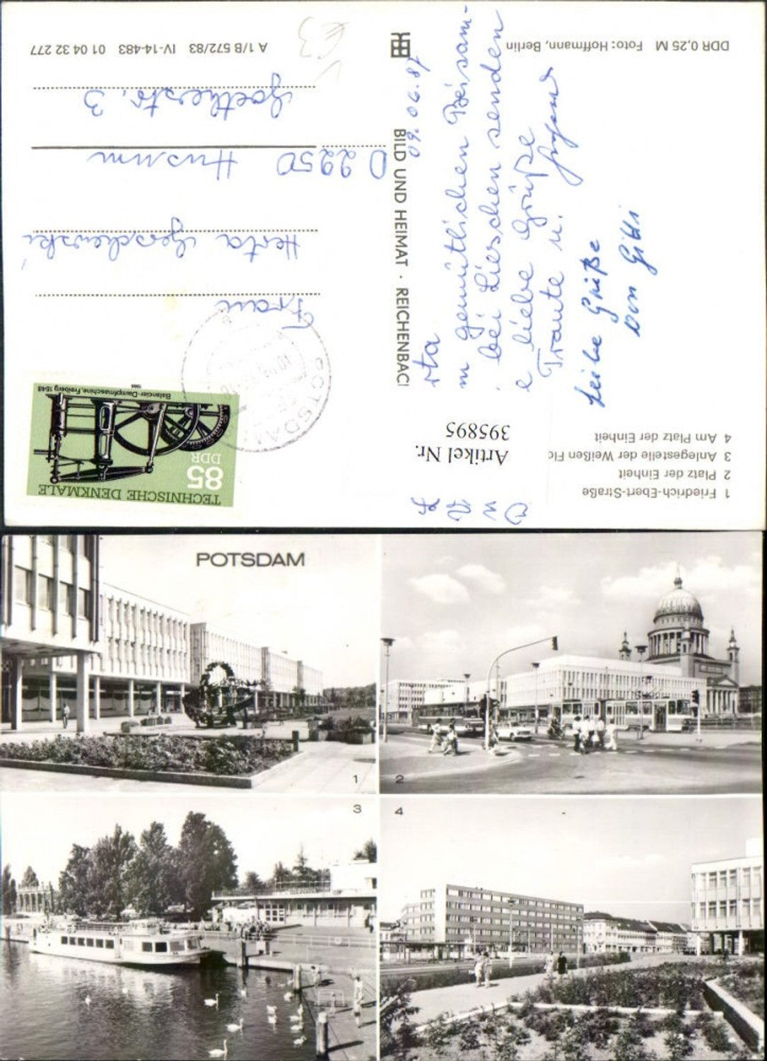395895, Potsdam Boat landing stage Friedrich-Ebert-Straße Multi-view map pub VEB