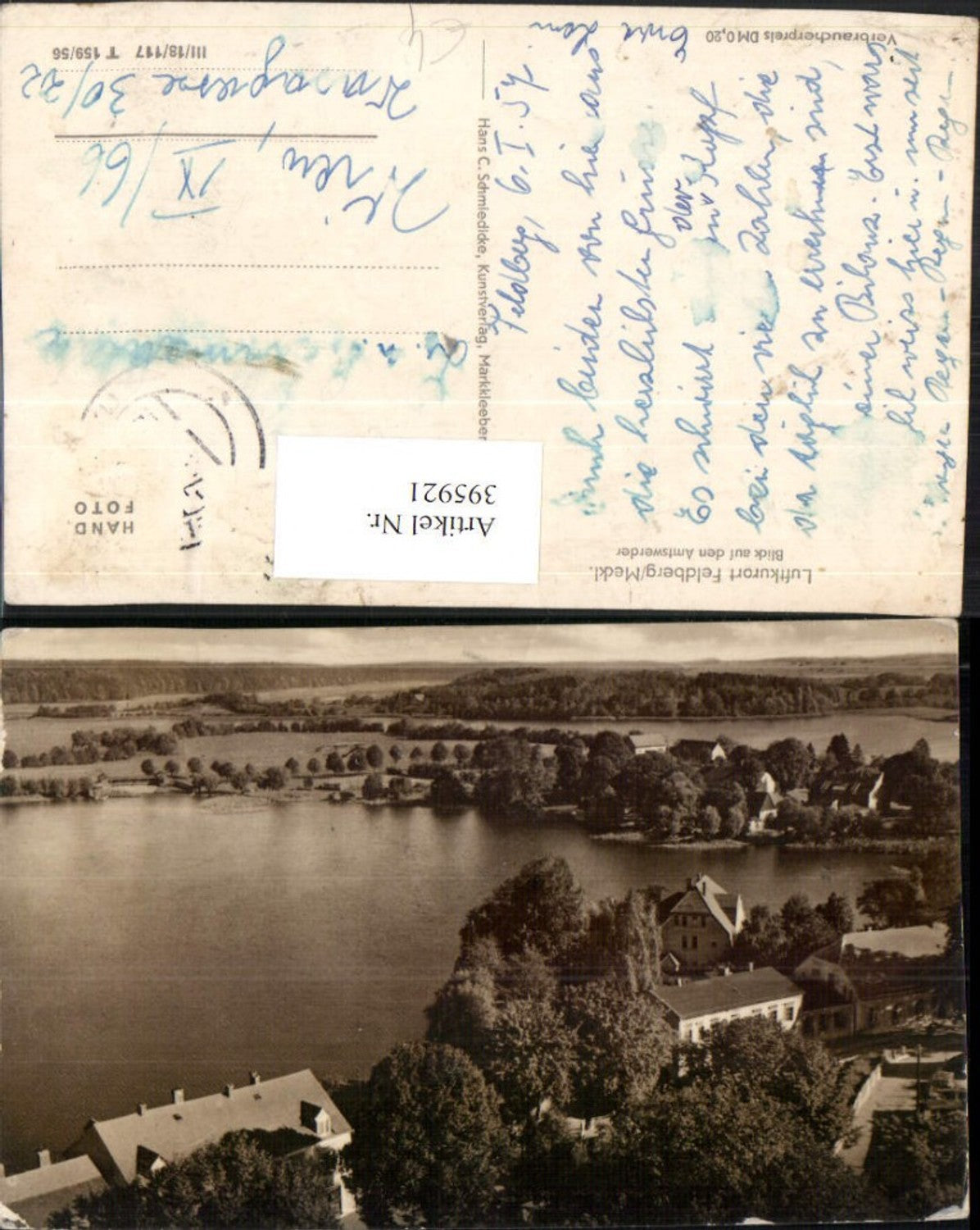 395921,Feldberg in Mecklenburg Blick auf den Amtswerder