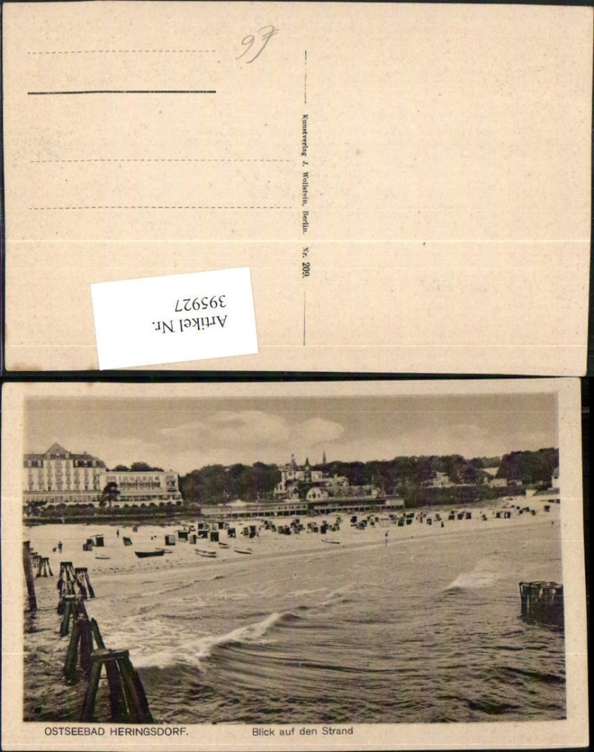 395927,Ostseebad Heringsdorf Blick auf den Strand