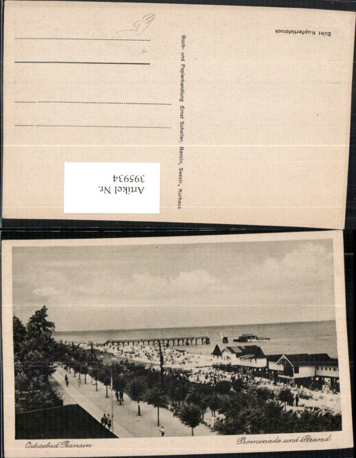 395934,Ostseebad Bansin Promenade u. Strand Seebrücke