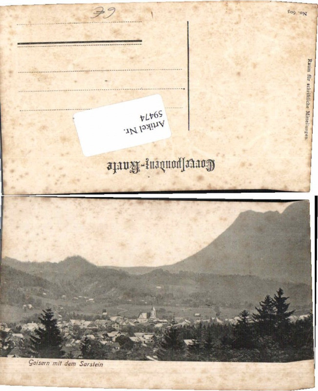 59474, Goisern m. Sarstein 1905