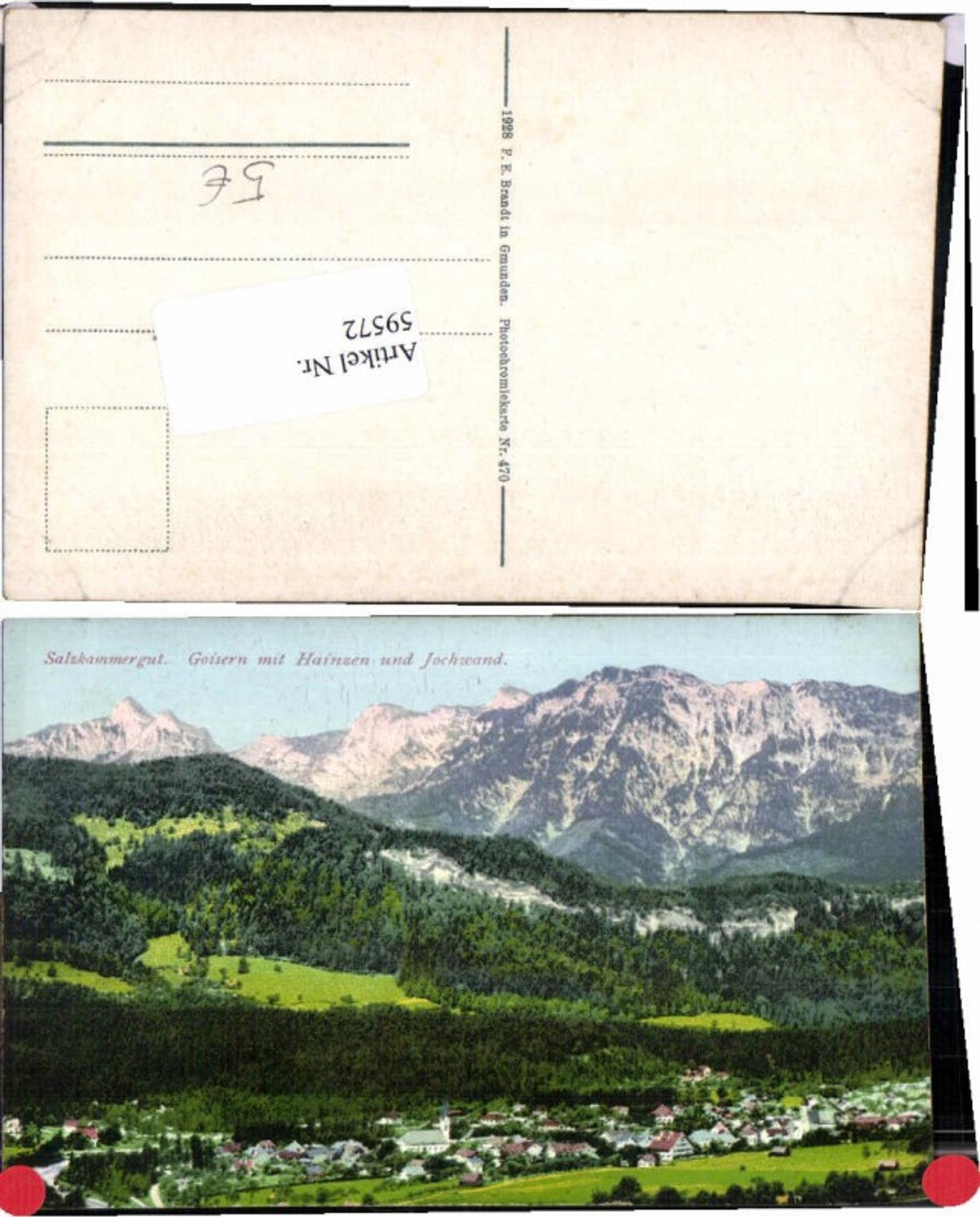 59572, Goisern m. Hainzen and Jochwand Brandt 470