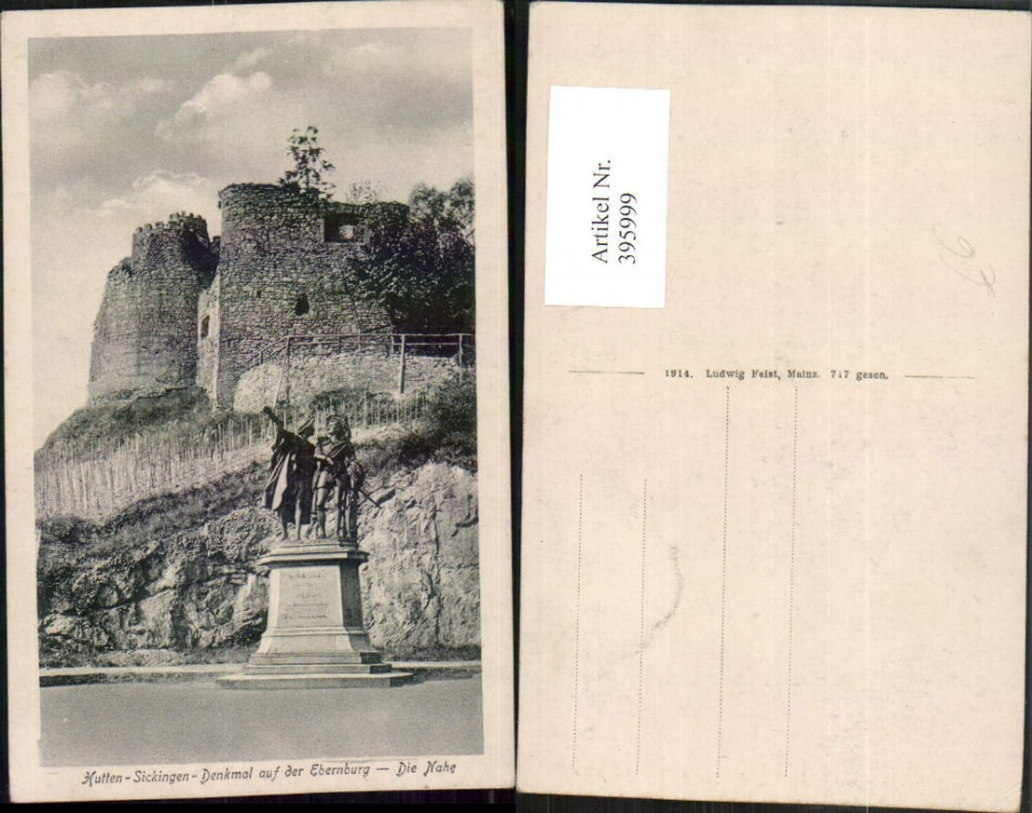 395999,Hutten-Sickingen-Denkmal auf der Ebernburg b. Bad Münster am Stein-Ebernburg