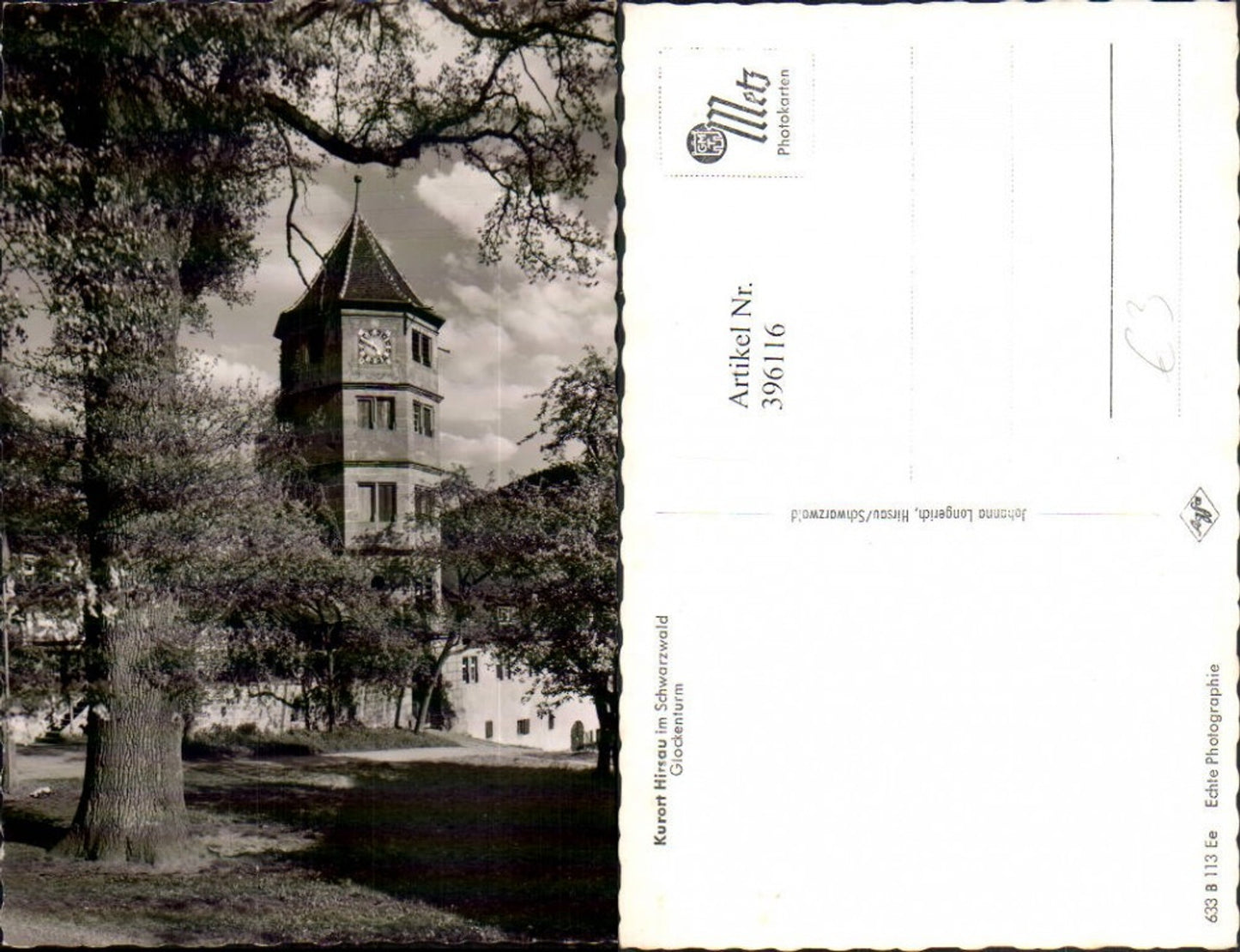 396116,Hirsau im Schwarzwald b. Calw Glockenturm Turm