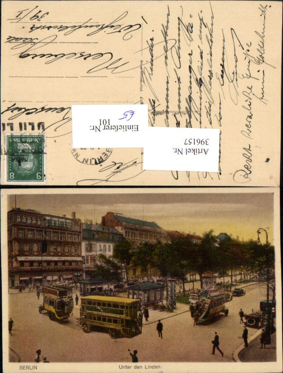 396157,Berlin Unter den Linden Doppeldecker Autobus Bus