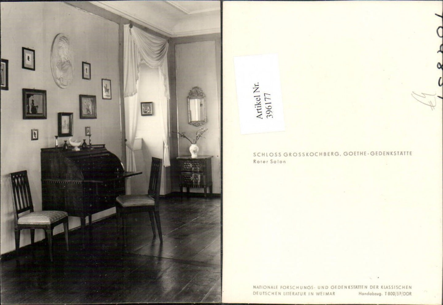 396177, Großkochberg Castle near Uhlstädt-Kirchhasel, Red Salon