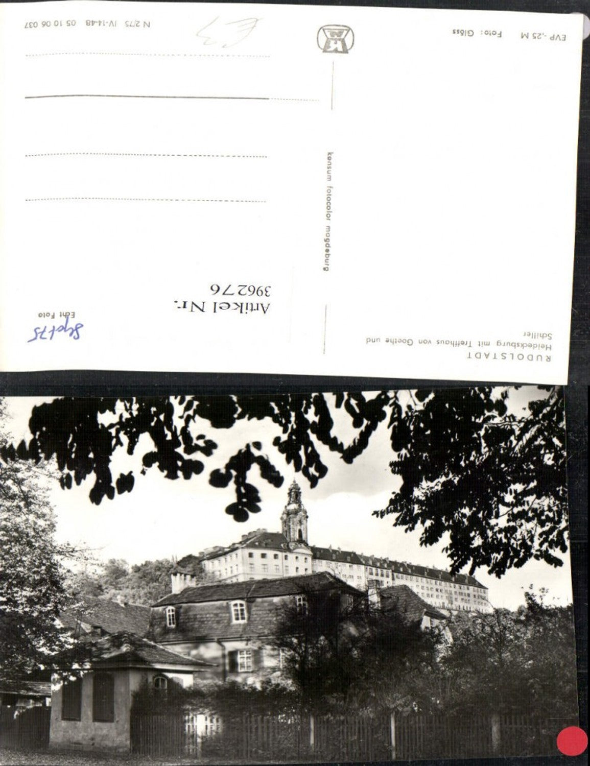 396276,Rudolstadt Schloss Heidecksburg m. Treffhaus