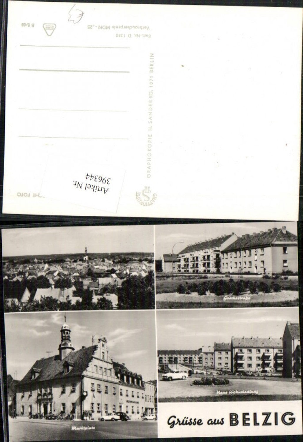396344, Belzig Total Market Square Town Hall Residential Estate Multi-view map