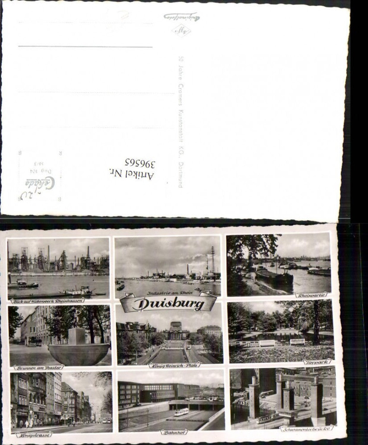 396565,Duisburg Bahnhof Brücke Tierpark Hüttenwerk Brunnen Mehrbildkarte