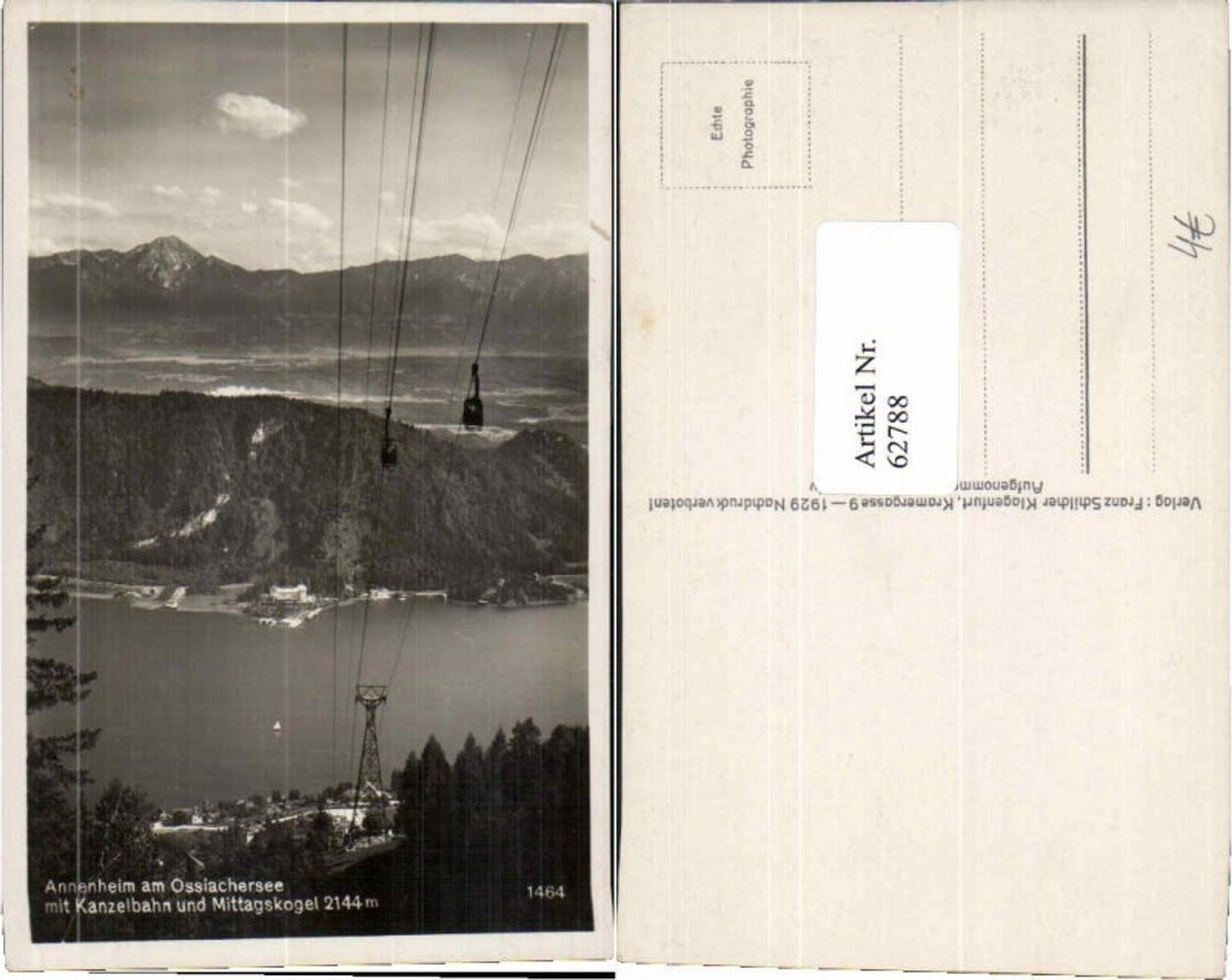62788,Annenheim Ossiachersee Seilbahn Kanzelbahn