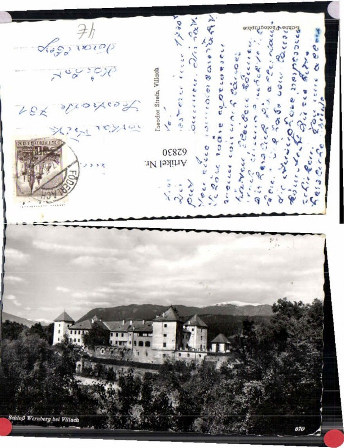 62830,Schloss Wernberg bei Villach pub Strein 670