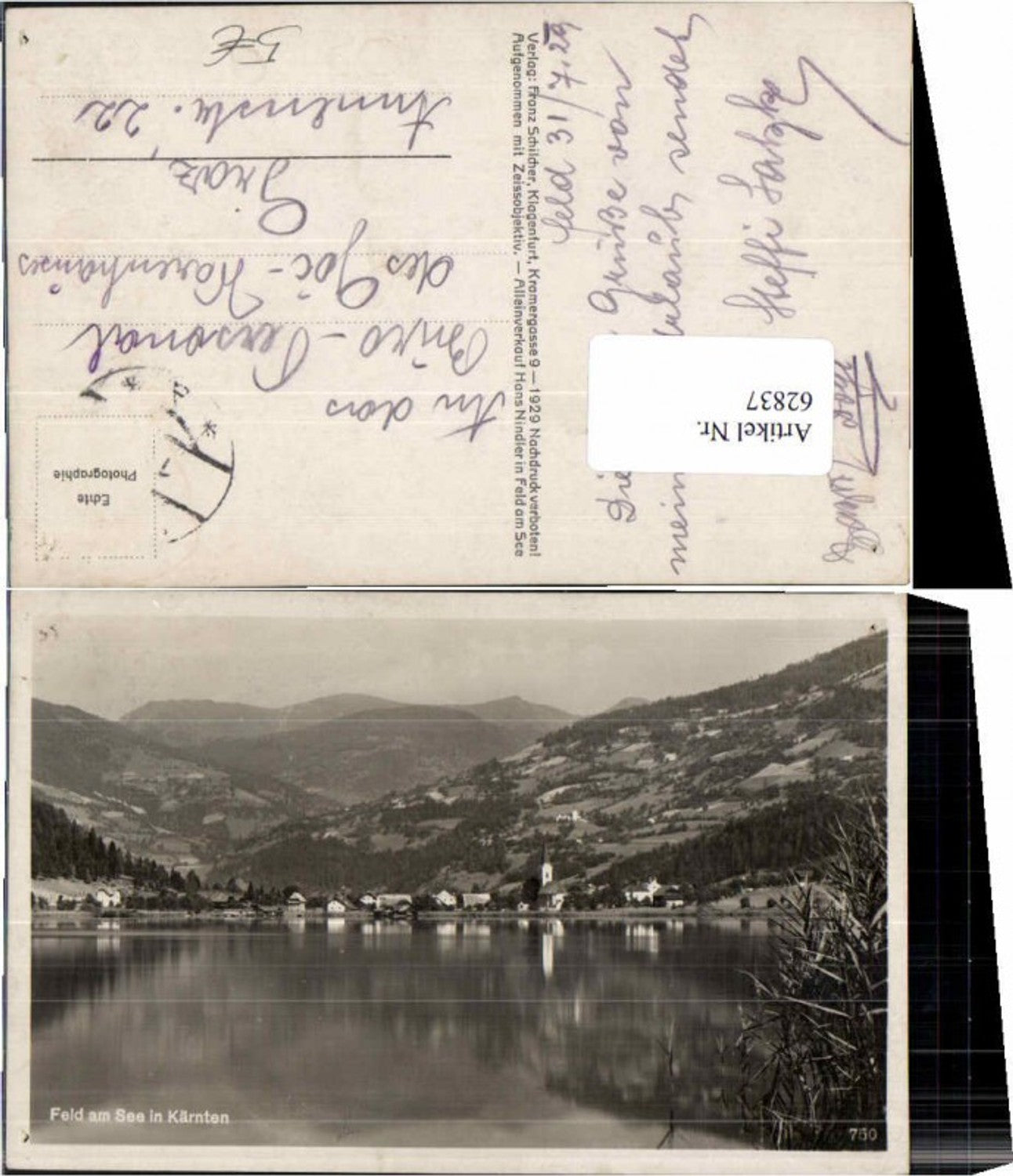 62837,Feld am See Partie 1929 pub Schilcher Nr 750
