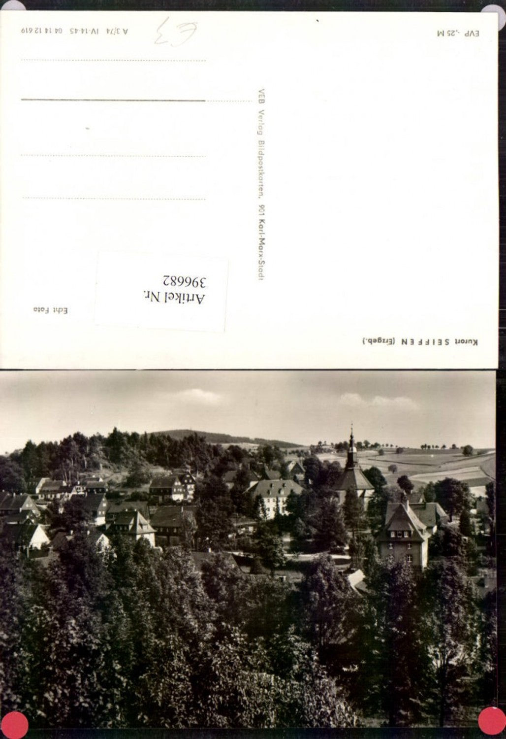 396682,Seiffen im Erzgebirge Totale pub VEB