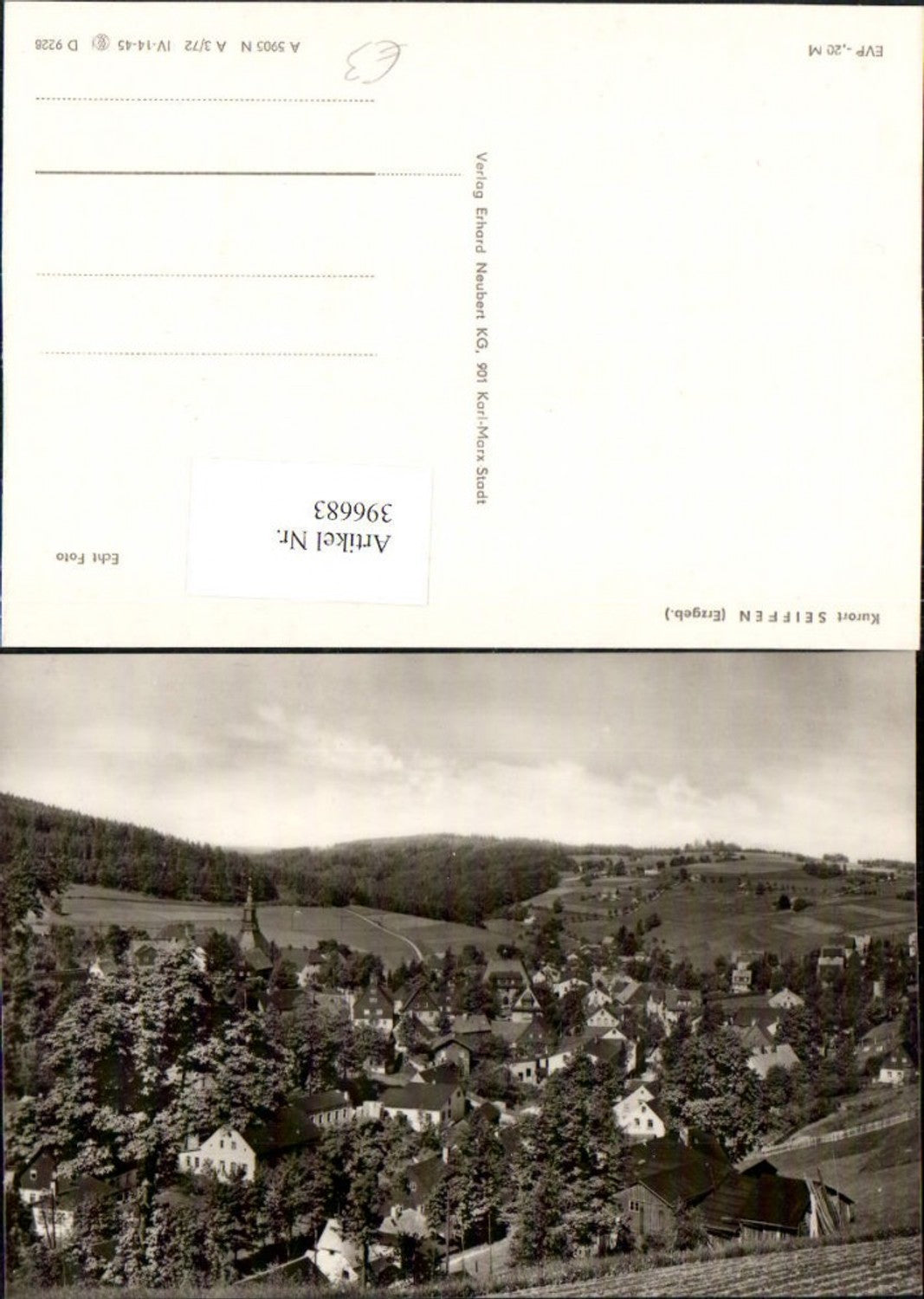 396683,Seiffen im Erzgebirge Totale pub VEB