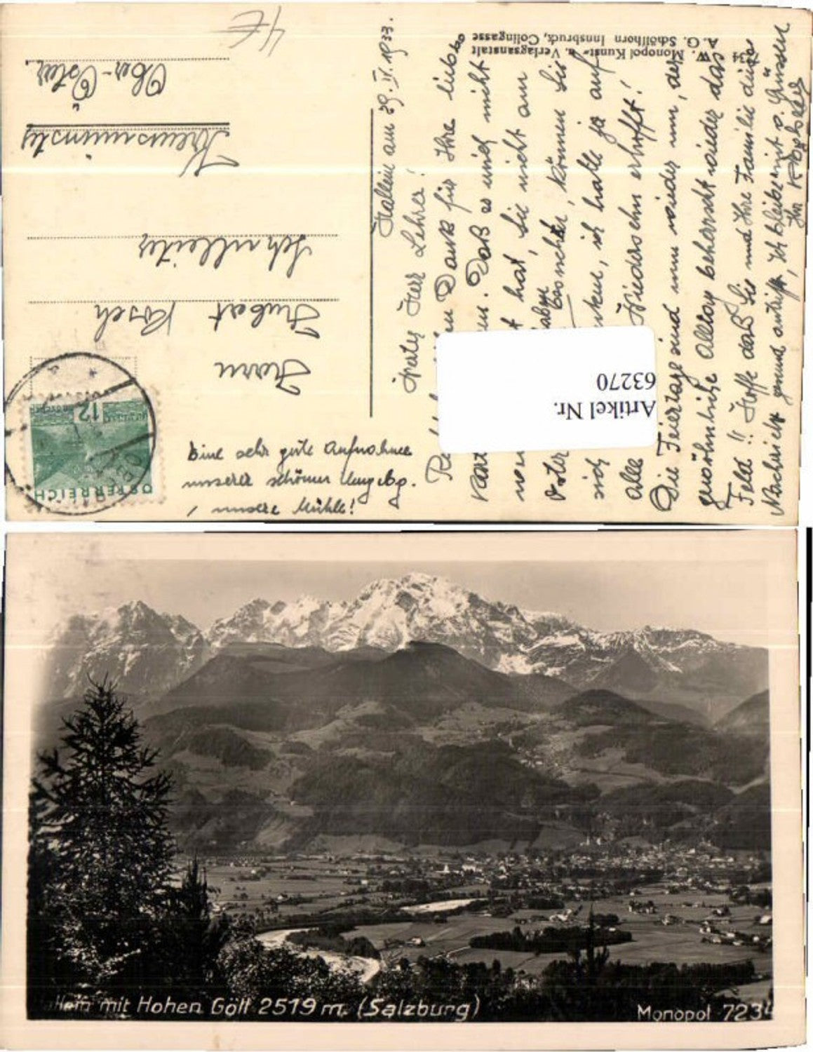 63270,Hallein m. Göll Monopol 7234