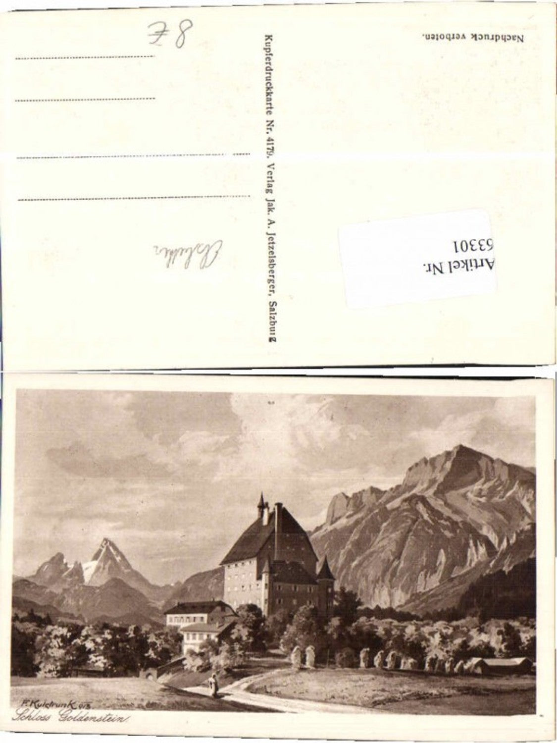 63301,Goldenstein b. Elsbethen Salzburg Kulstrunk F sign.