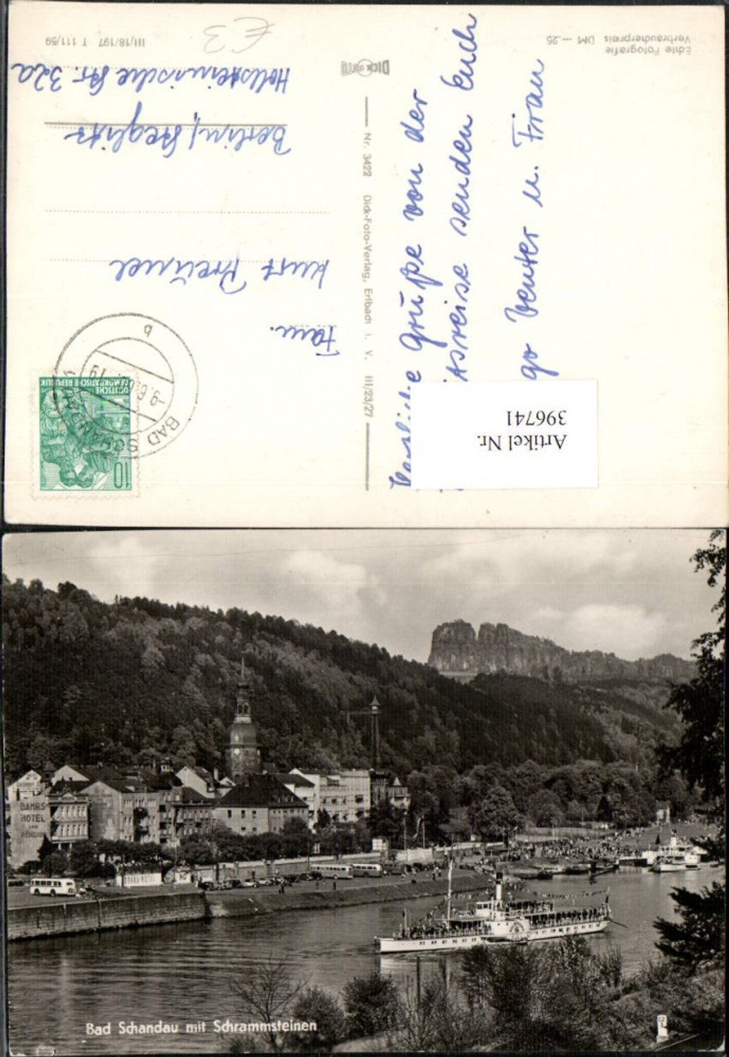396741,Bad Schandau Totale m. Schrammsteine Dampfer