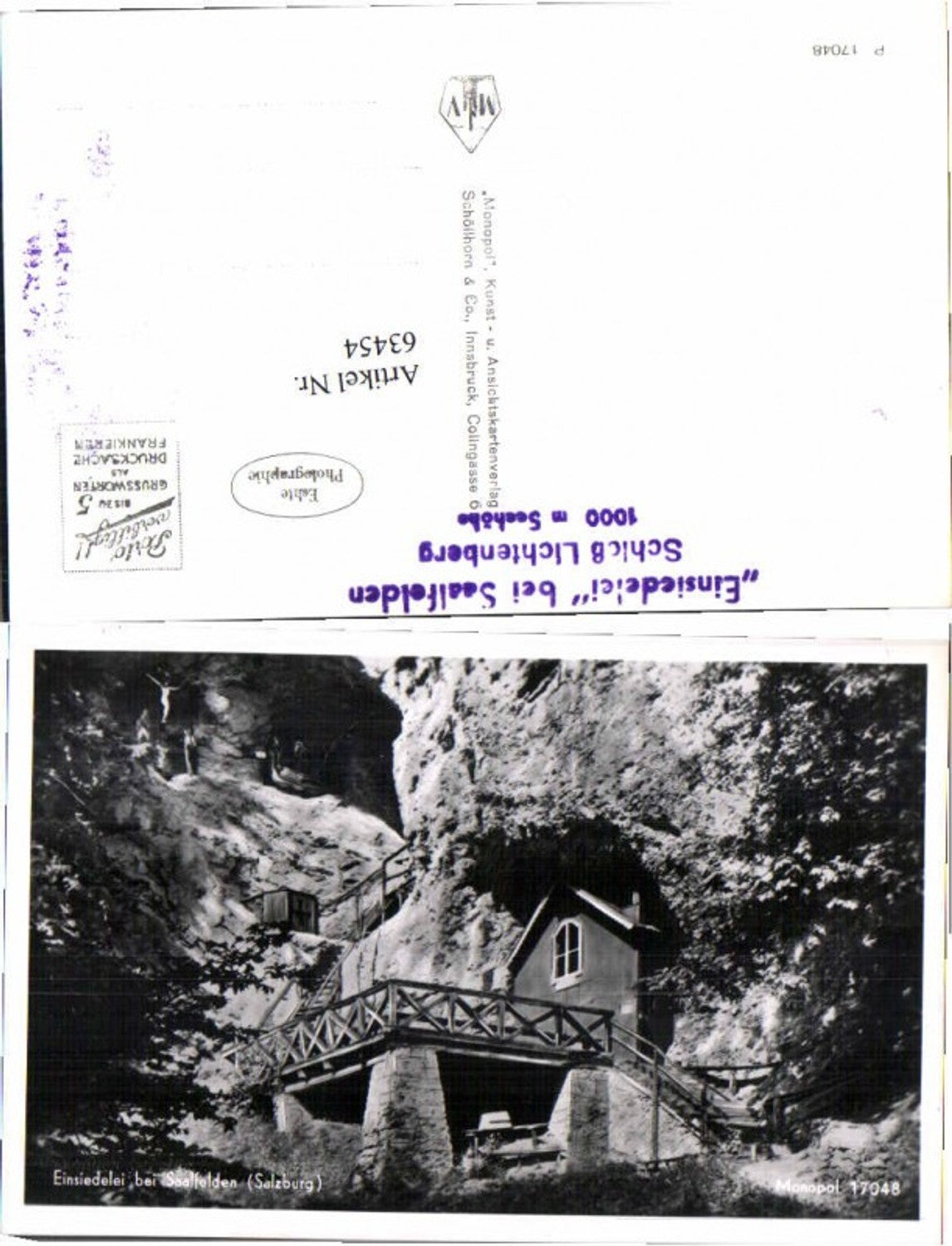 63454,Einsiedelei bei Saalfelden Lichtenberg